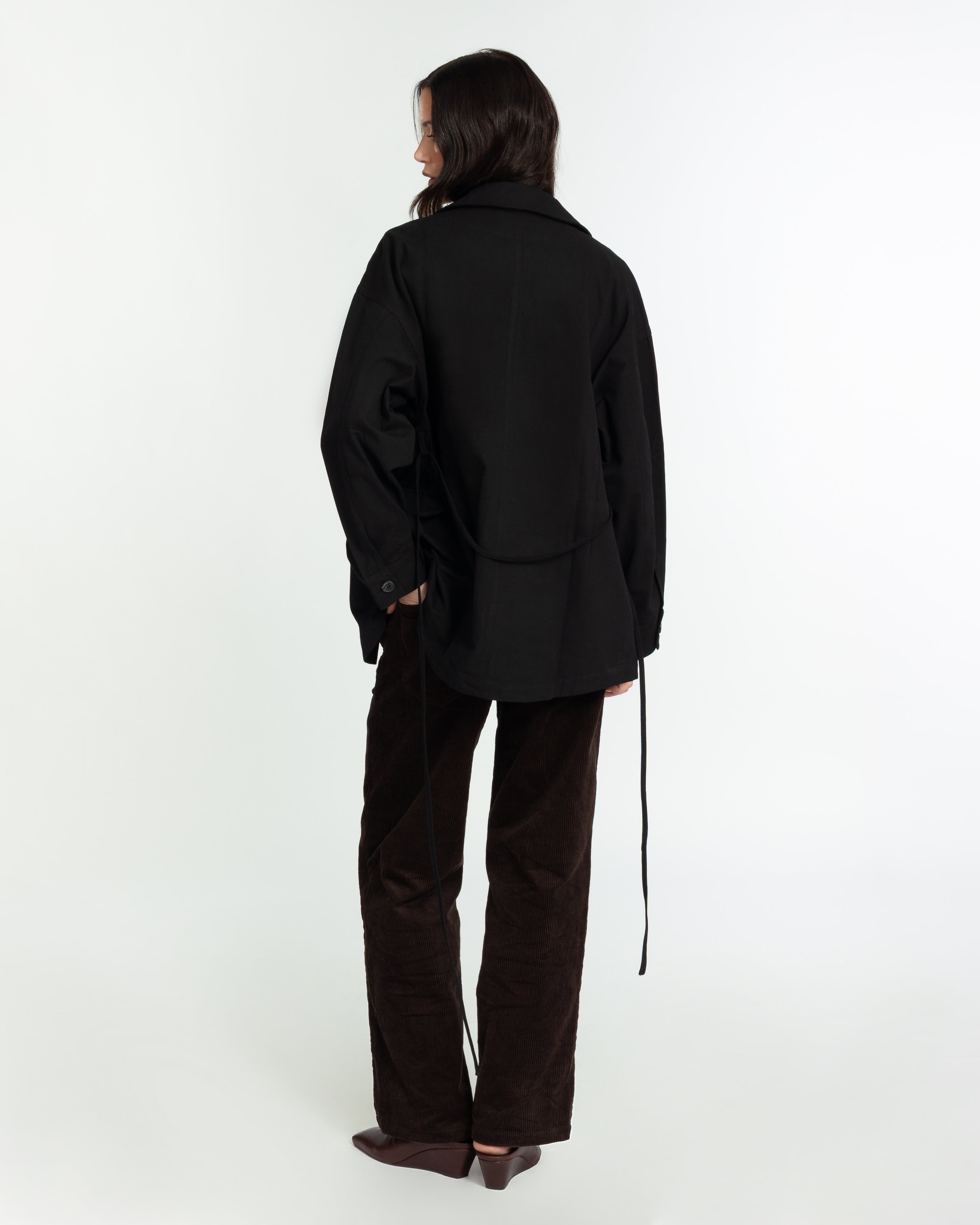 The Arlo Jacket Jet Black FUCHSIA SHAW