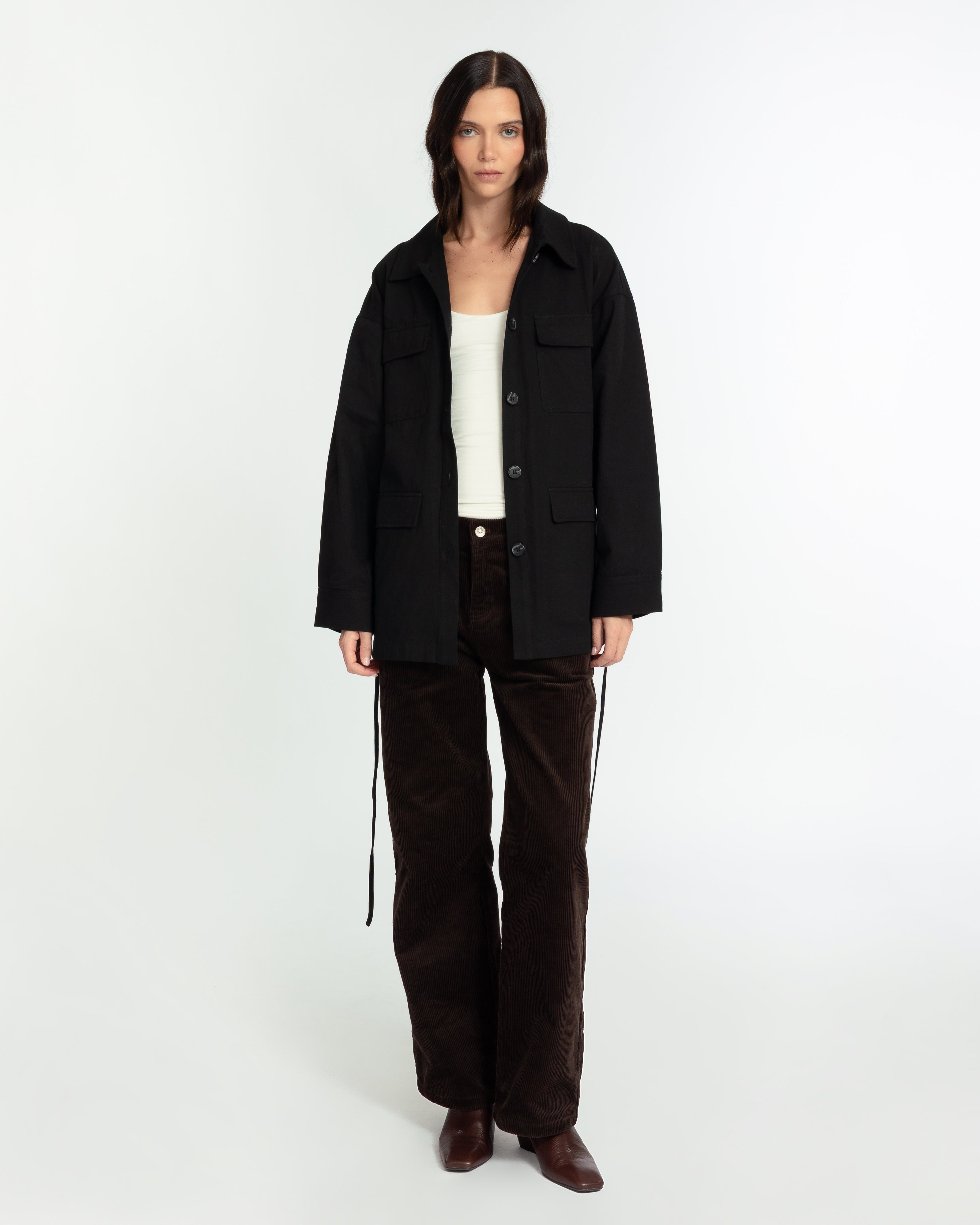The Arlo Jacket Jet Black FUCHSIA SHAW
