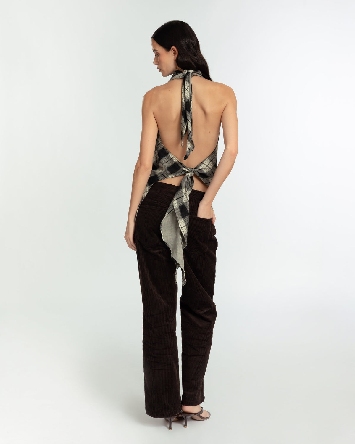 The Iris top Ink Check FUCHSIA SHAW
