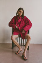 The Arden Coat in Poppy FUCHSIA SHAW
