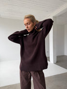 Willa Walnut High Neck Jumper FUCHSIA SHAW