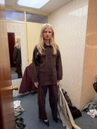 The Arlo Jacket in Chocolate FUCHSIA SHAW