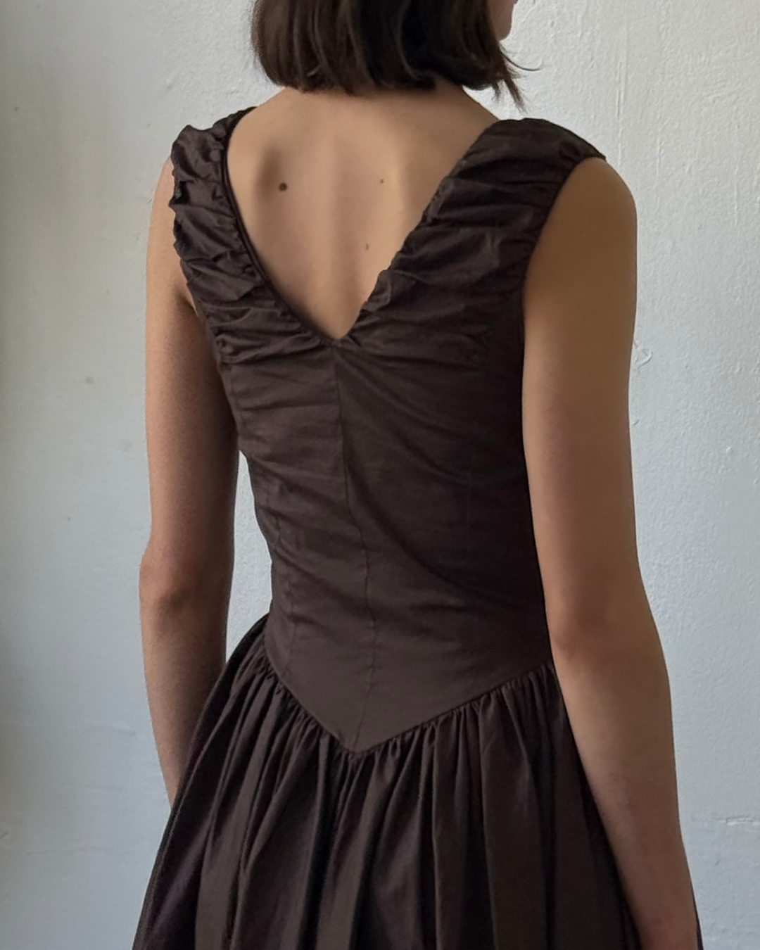 The Camellia Dress in Walnut FUCHSIA SHAW