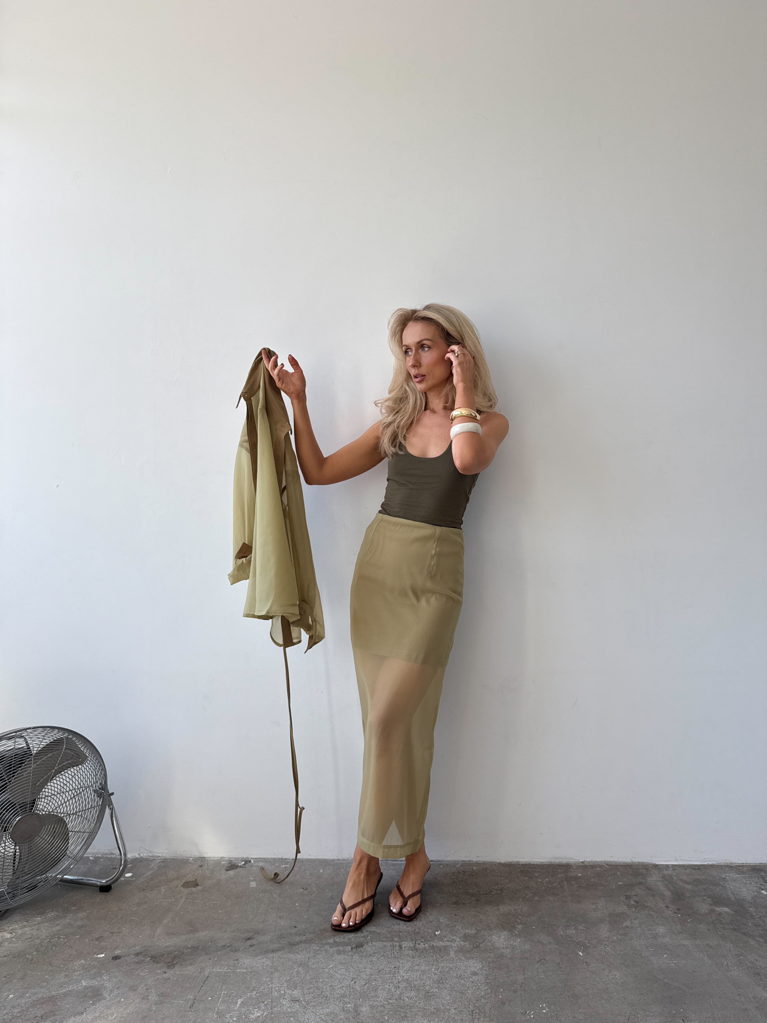 Romée Skirt in Sage FUCHSIA SHAW
