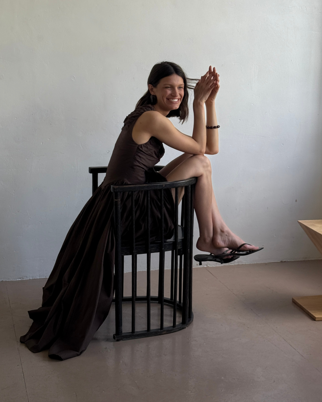 The Camellia Dress in Walnut FUCHSIA SHAW
