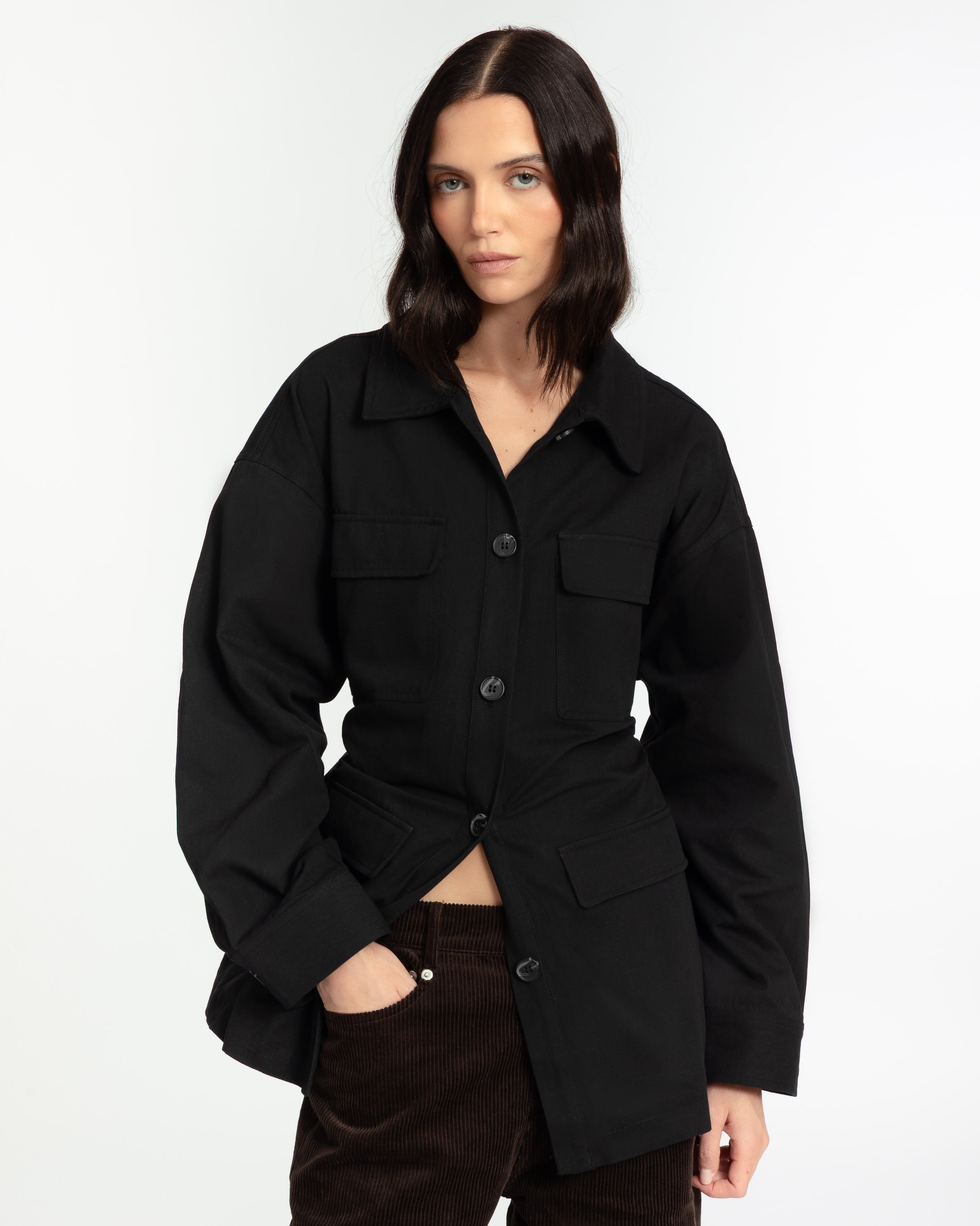 The Arlo Jacket Jet Black FUCHSIA SHAW