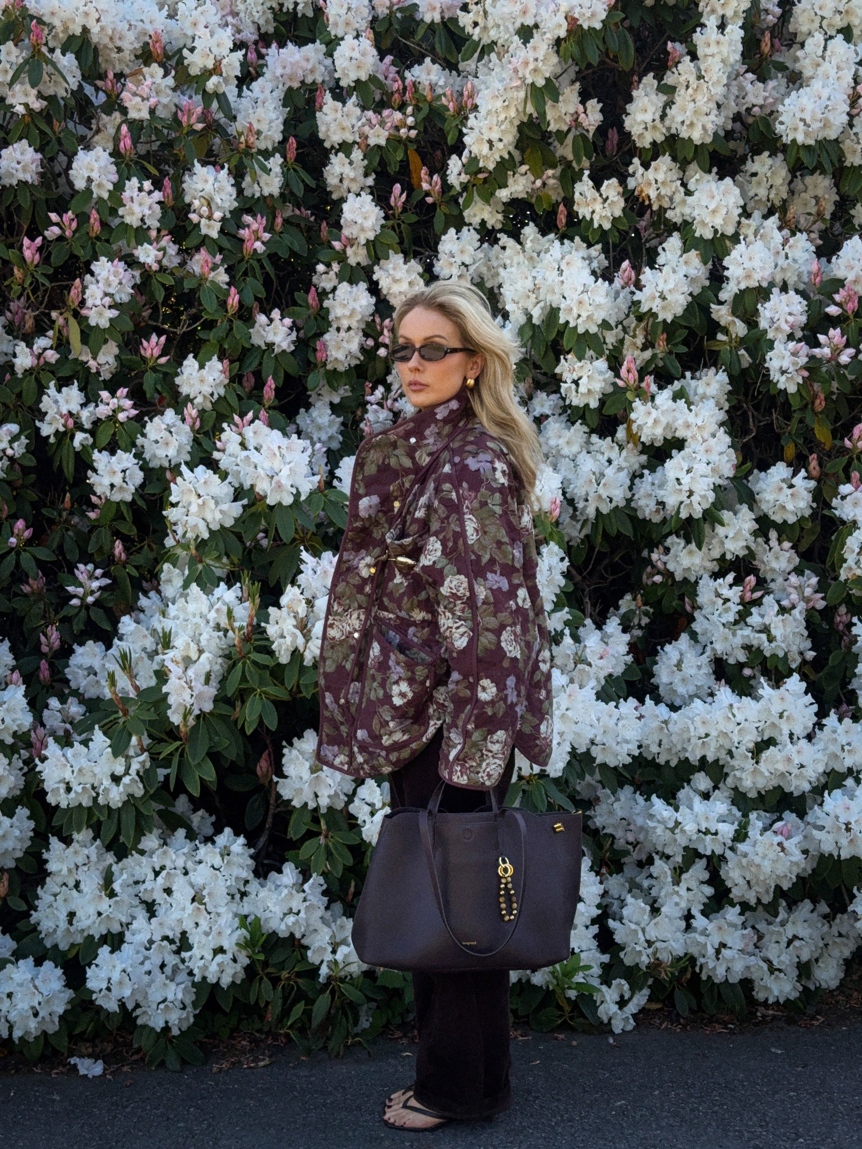 The Arden Quilt in Midnight Bloom FUCHSIA SHAW