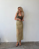 Romée Skirt in Sage FUCHSIA SHAW