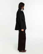 The Arlo Jacket Jet Black FUCHSIA SHAW