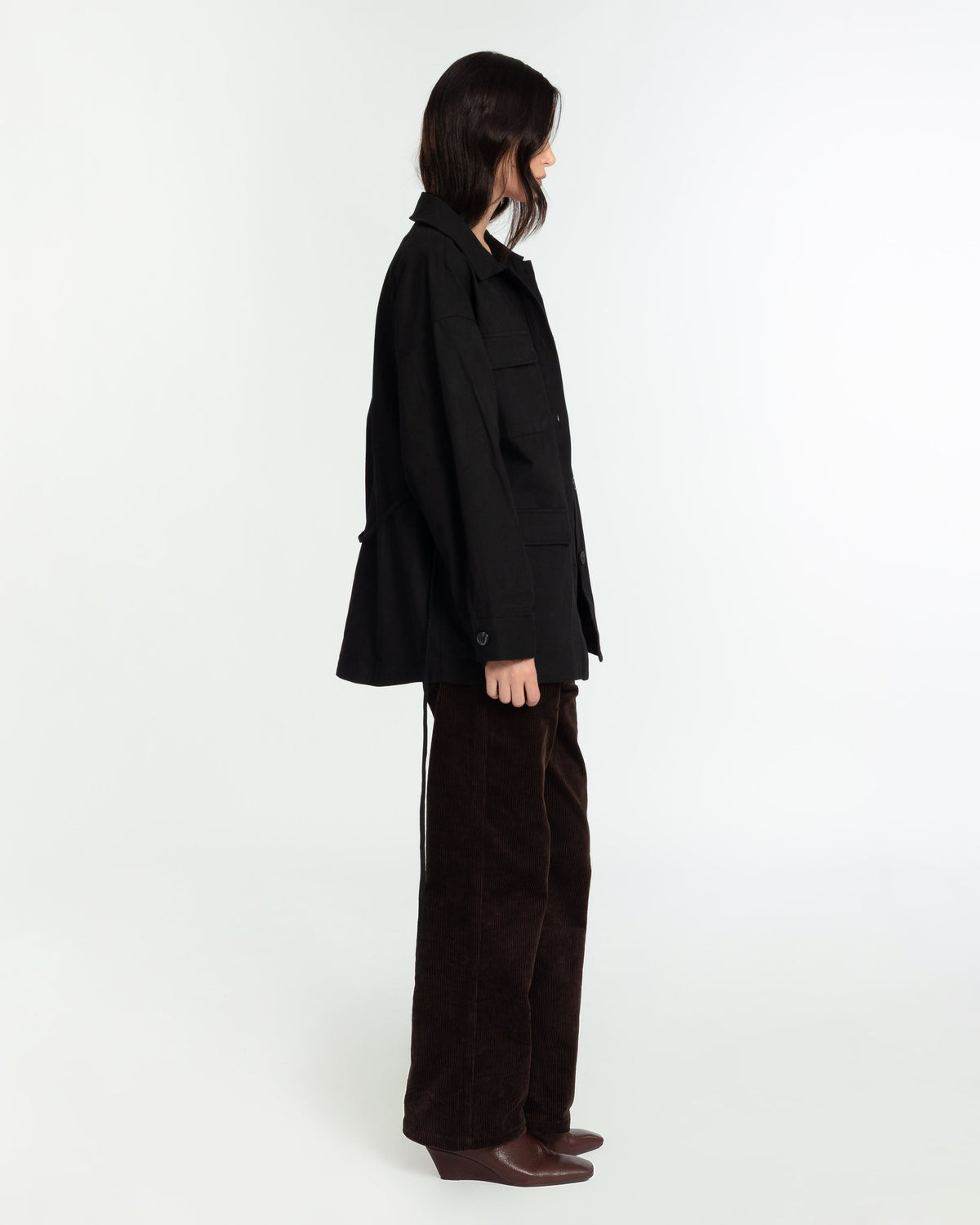 The Arlo Jacket Jet Black FUCHSIA SHAW