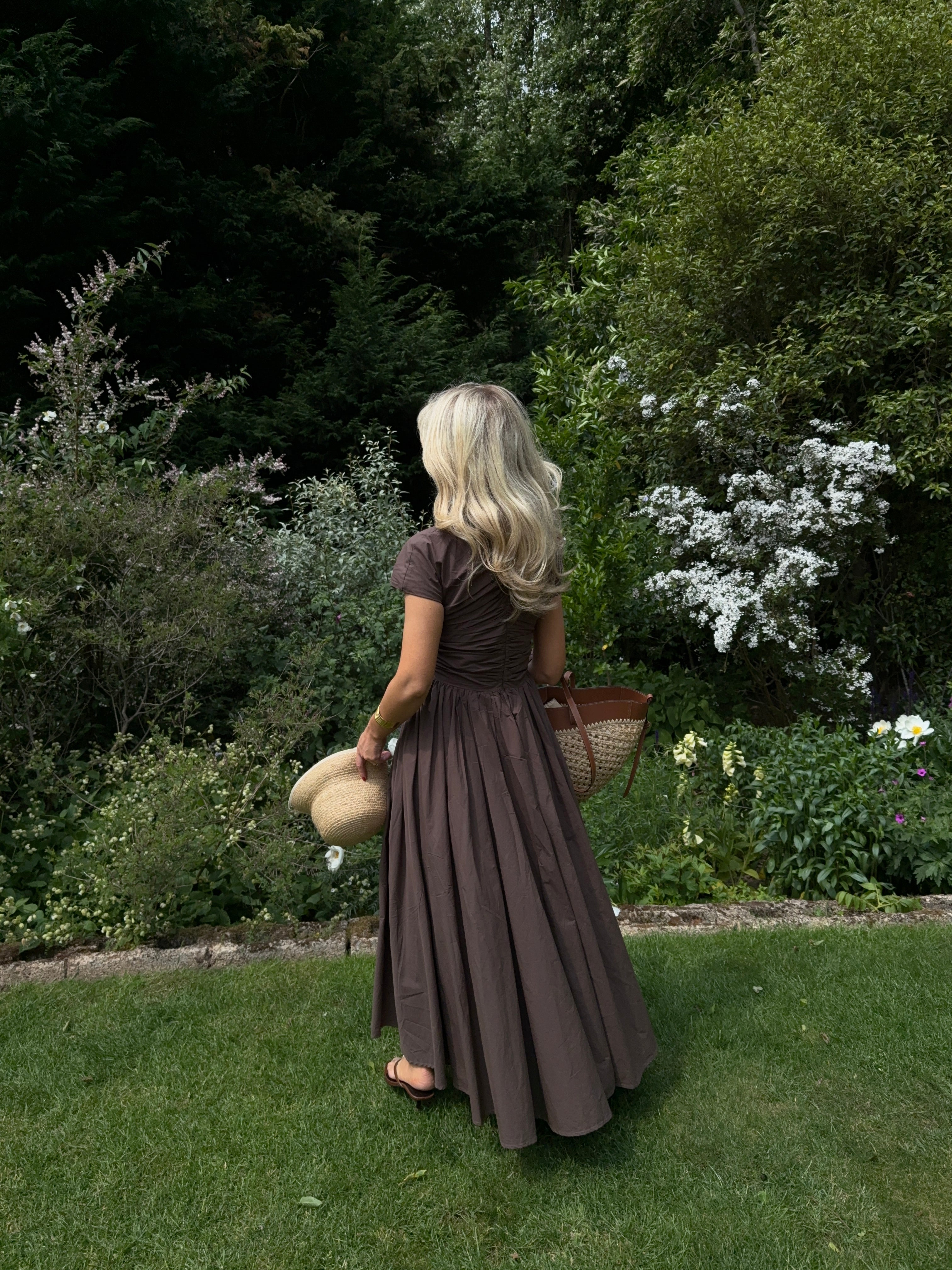 The Dahlia Dress in Walnut FUCHSIA SHAW