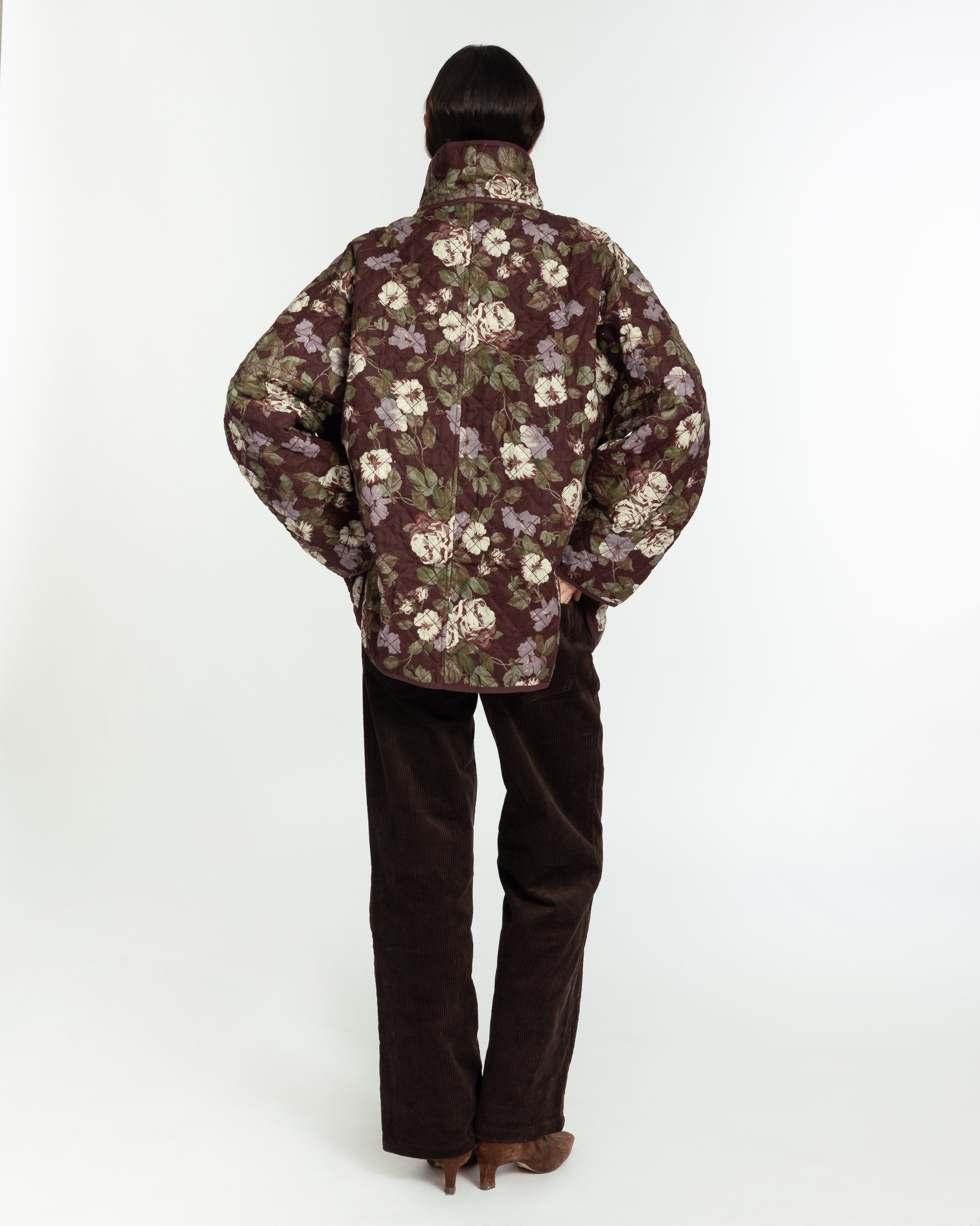 The Arden Coat Midnight Bloom FUCHSIA SHAW