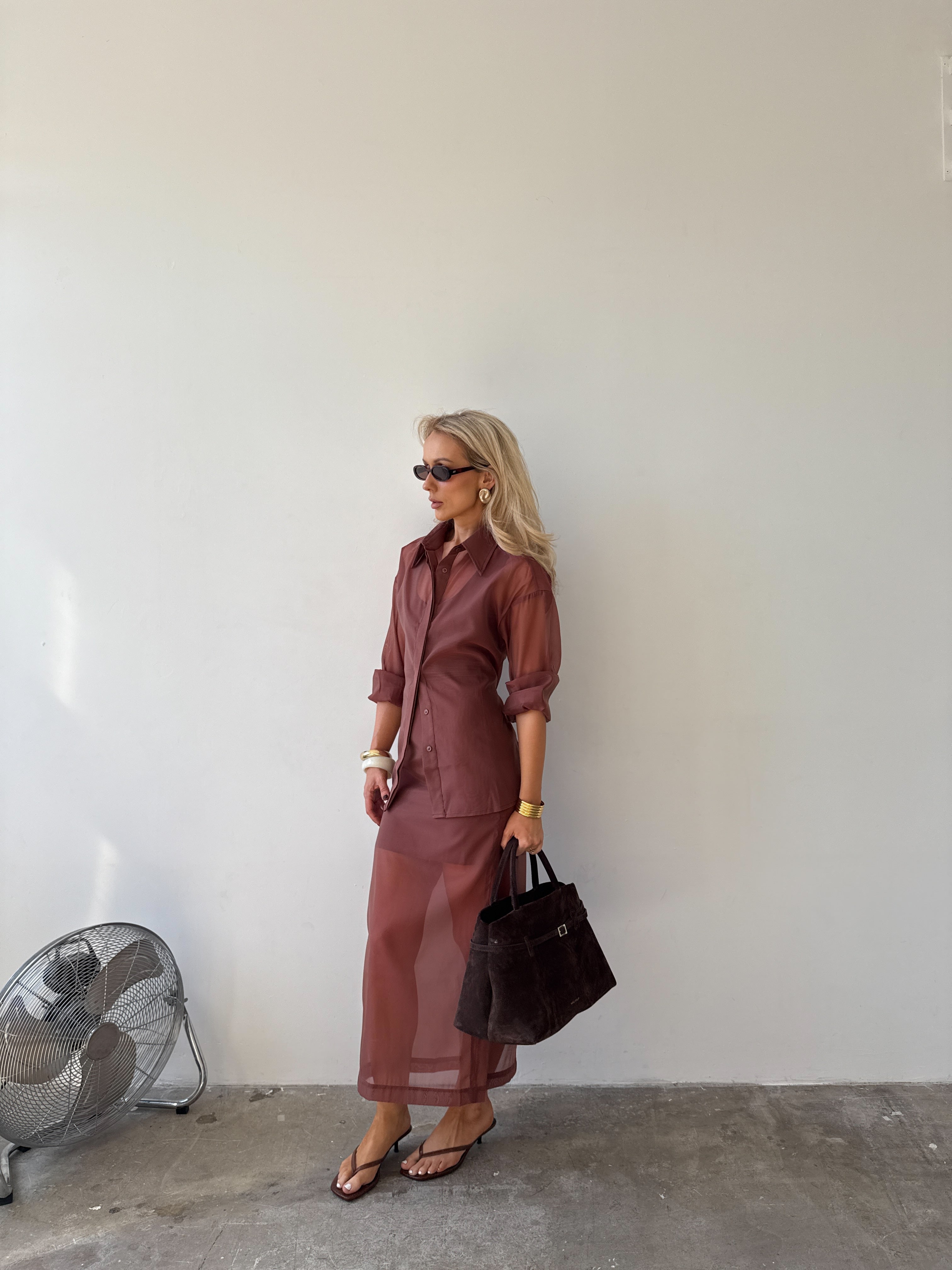 Romée Shirt in Sienna FUCHSIA SHAW