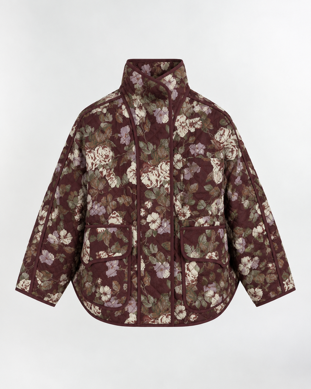 The Arden Coat Midnight Bloom FUCHSIA SHAW