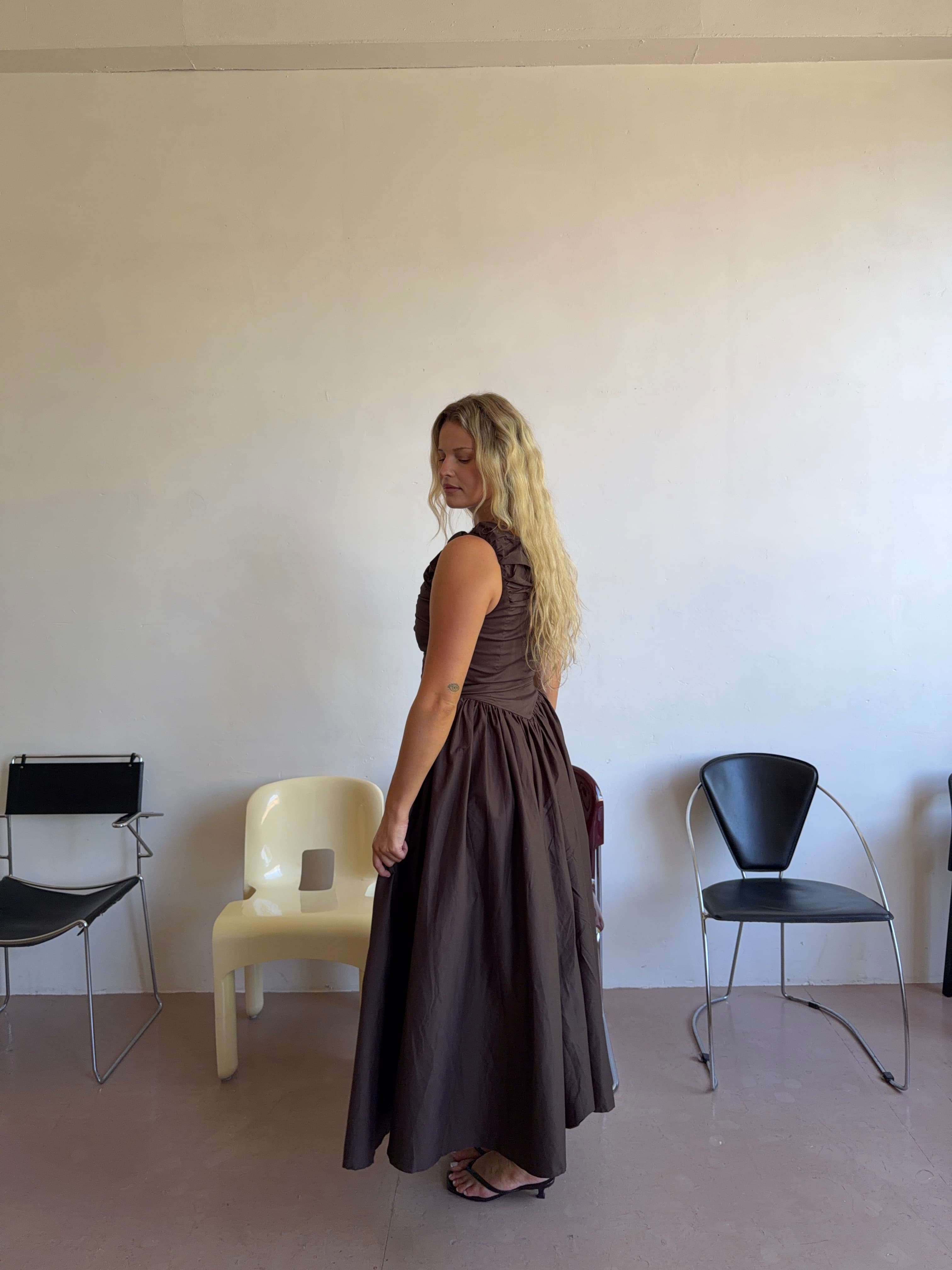 The Camellia Dress in Walnut FUCHSIA SHAW