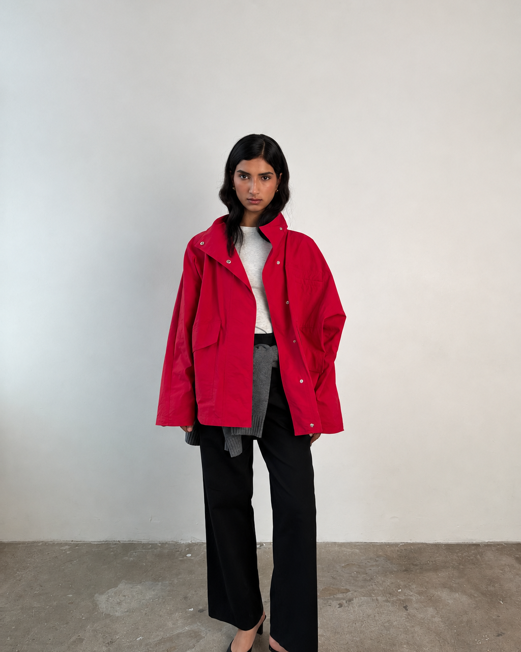 The Arden Coat in Poppy FUCHSIA SHAW