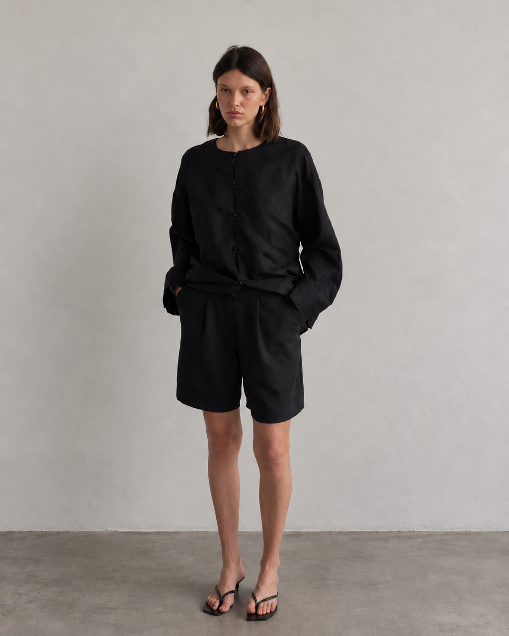 The Daphne Shirt Black FUCHSIA SHAW