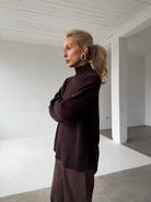 Willa Walnut High Neck Jumper FUCHSIA SHAW