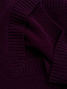 Anais Merlot V Neck Wool Jumper FUCHSIA SHAW