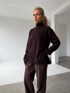 Willa Walnut High Neck Jumper FUCHSIA SHAW
