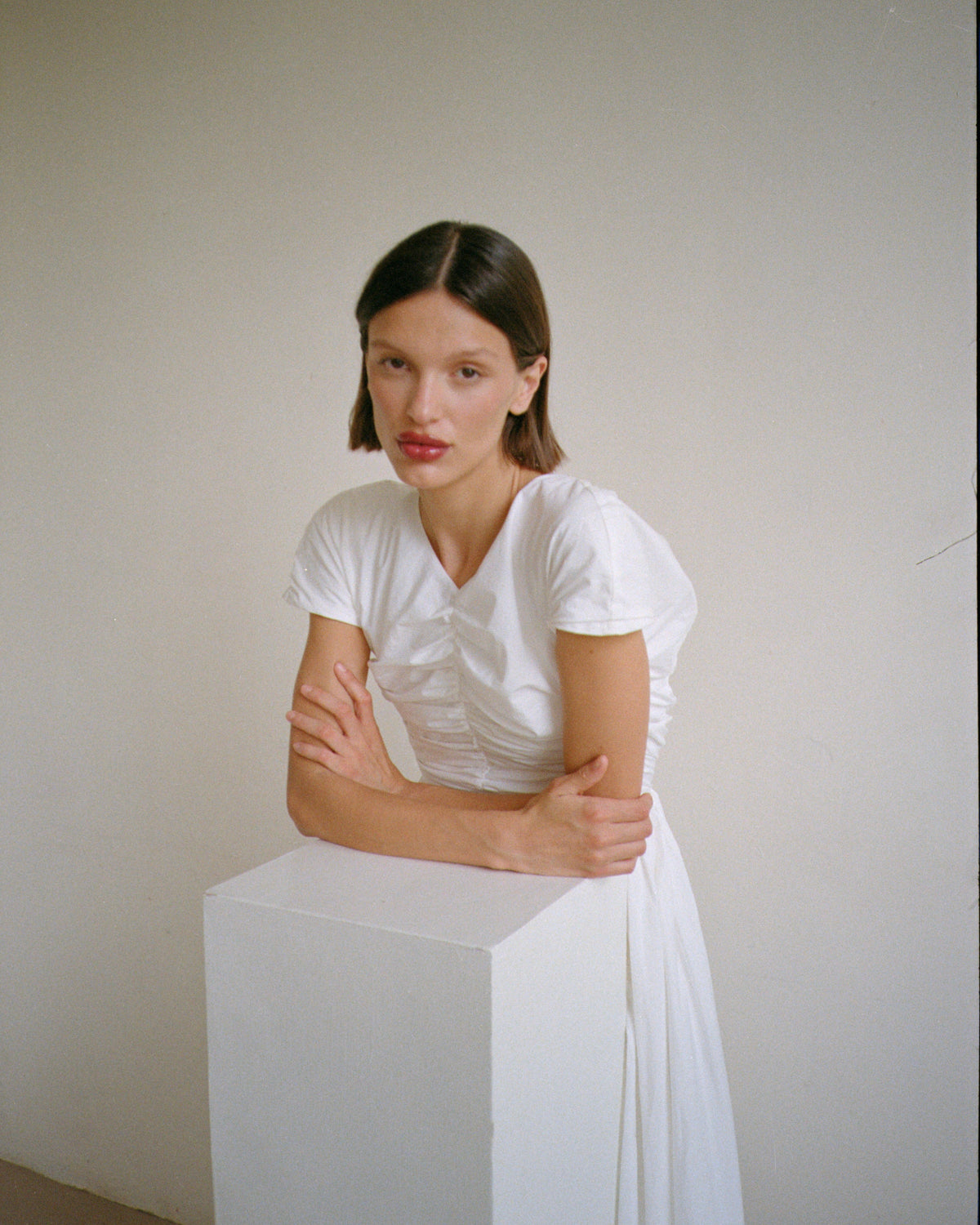 The Dahlia Dress in White FUCHSIA SHAW