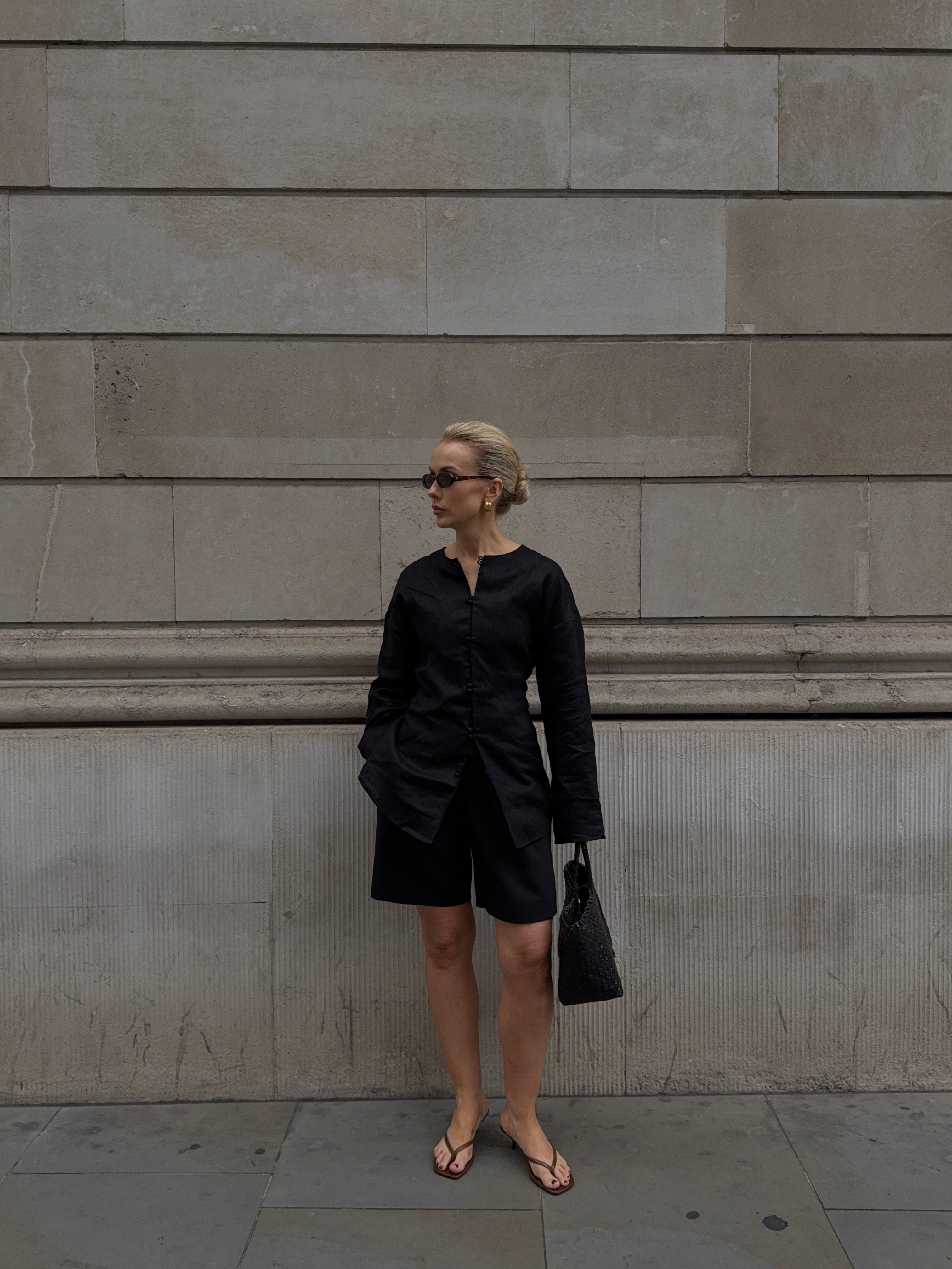 The Daphne Shirt in Black FUCHSIA SHAW