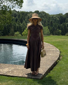 The Dahlia Dress in Walnut FUCHSIA SHAW
