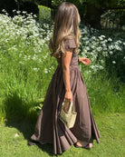 The Dahlia Dress in Walnut FUCHSIA SHAW