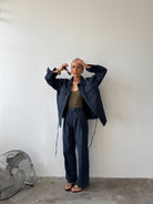 The Field Jacket in Ink Blue FUCHSIA SHAW