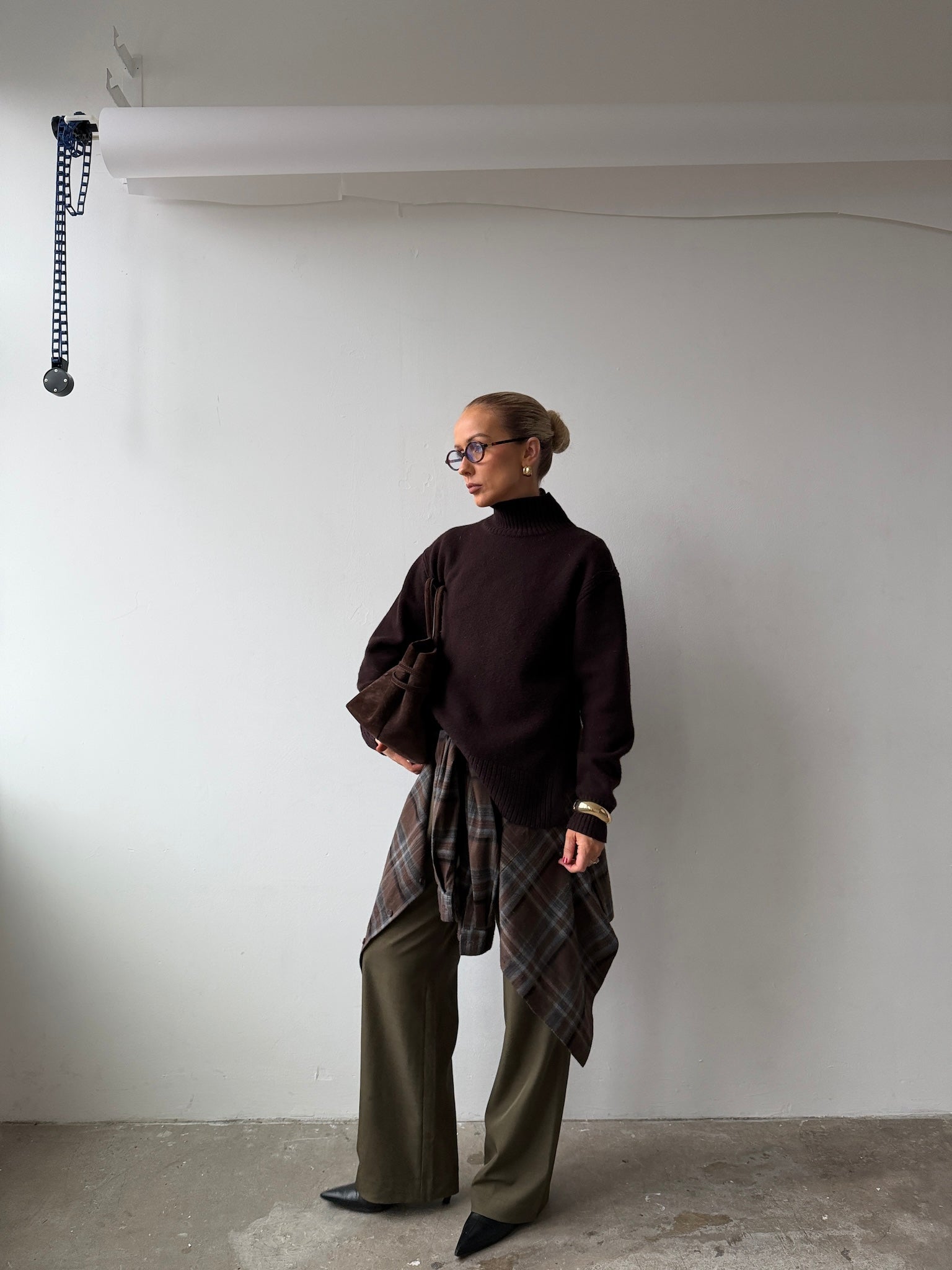 Willa Walnut High Neck Jumper FUCHSIA SHAW