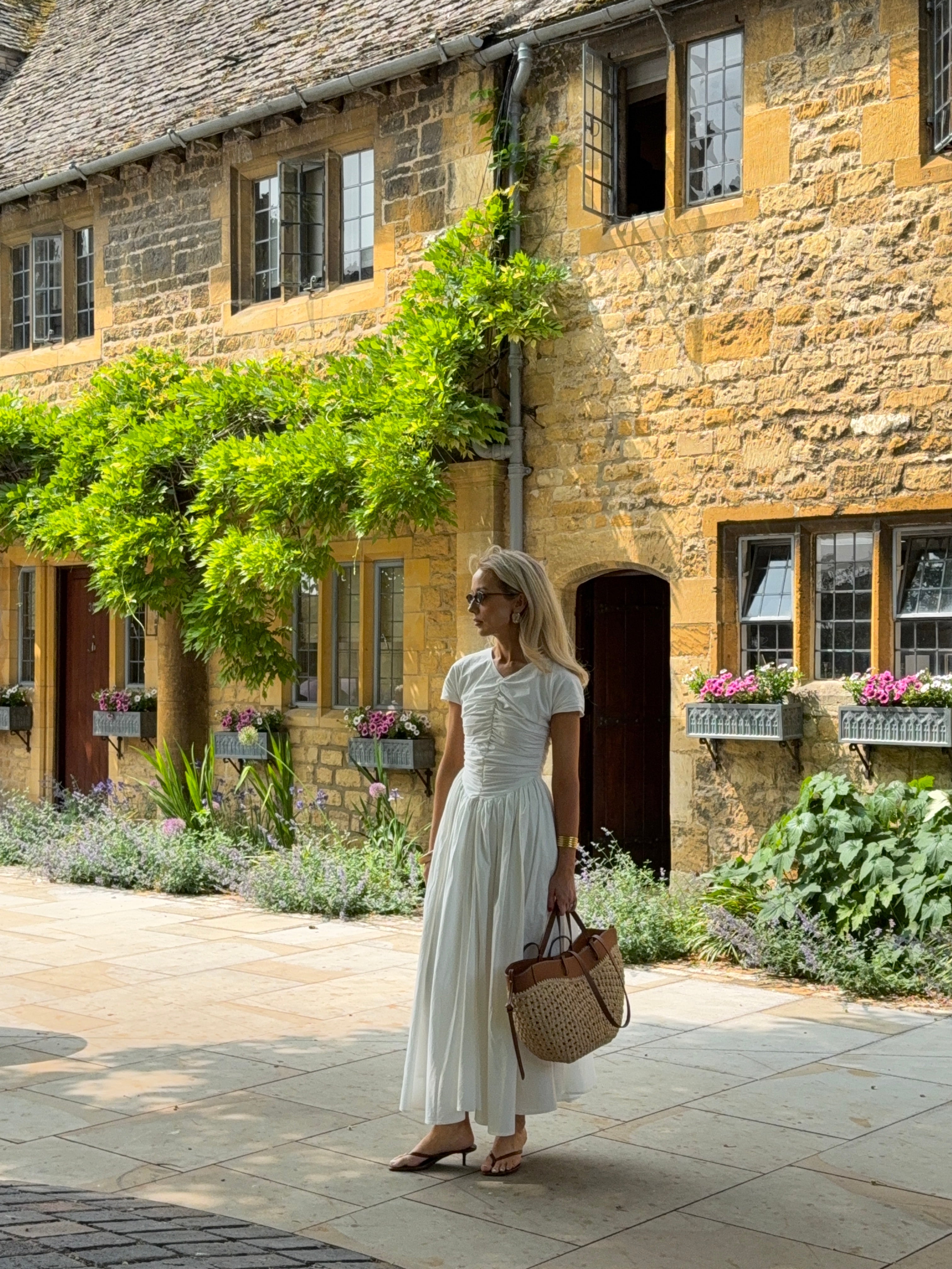 The Dahlia Dress in White FUCHSIA SHAW