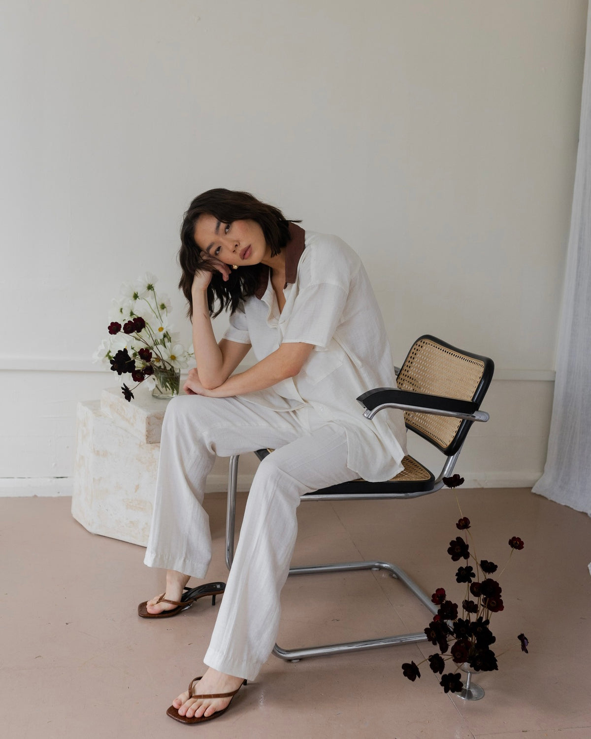 Tailored Vanilla Cream Trousers