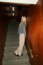 Wynn Charcoal Crew Neck Wool Jumper FUCHSIA SHAW