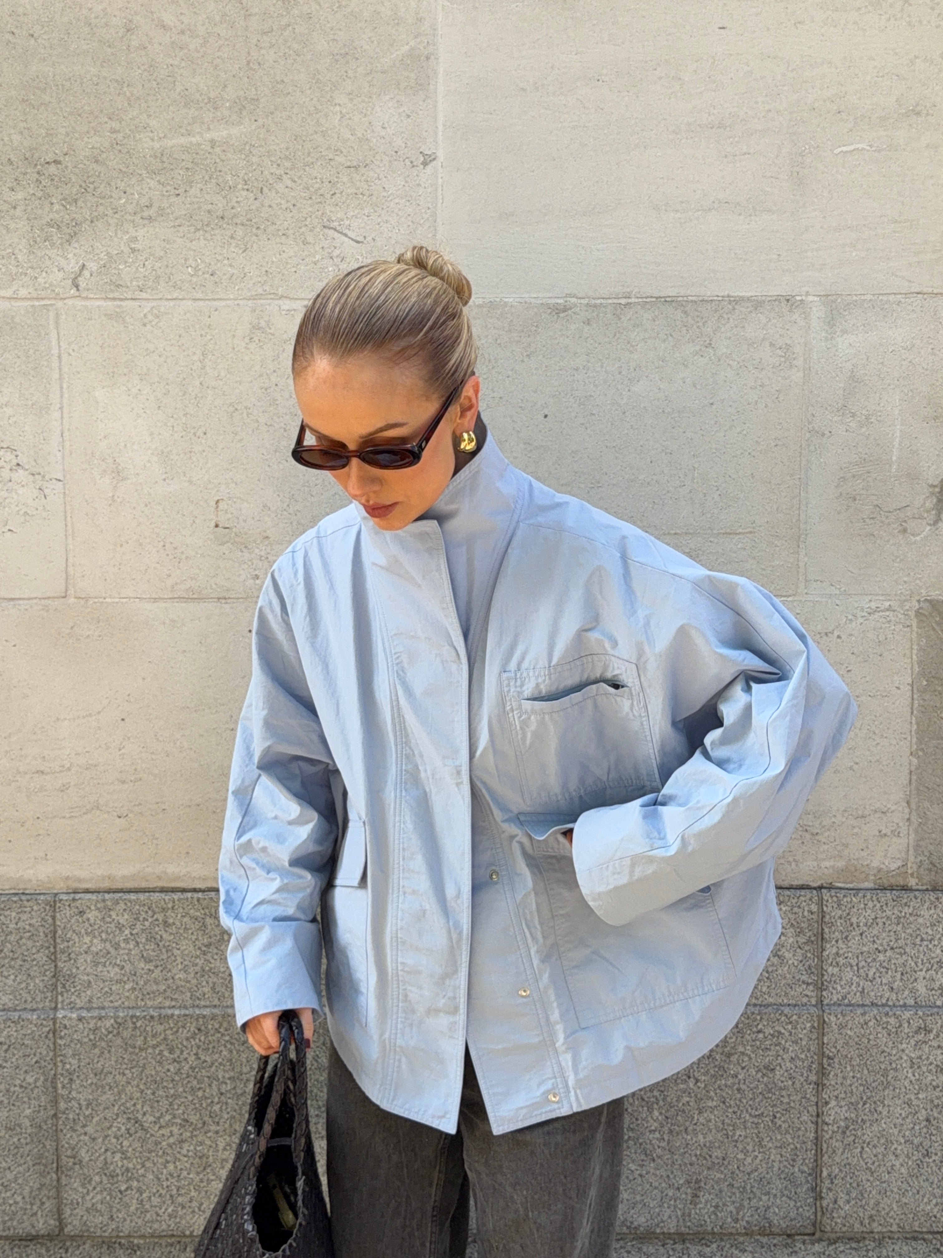 The Arden Coat in Bluebell FUCHSIA SHAW
