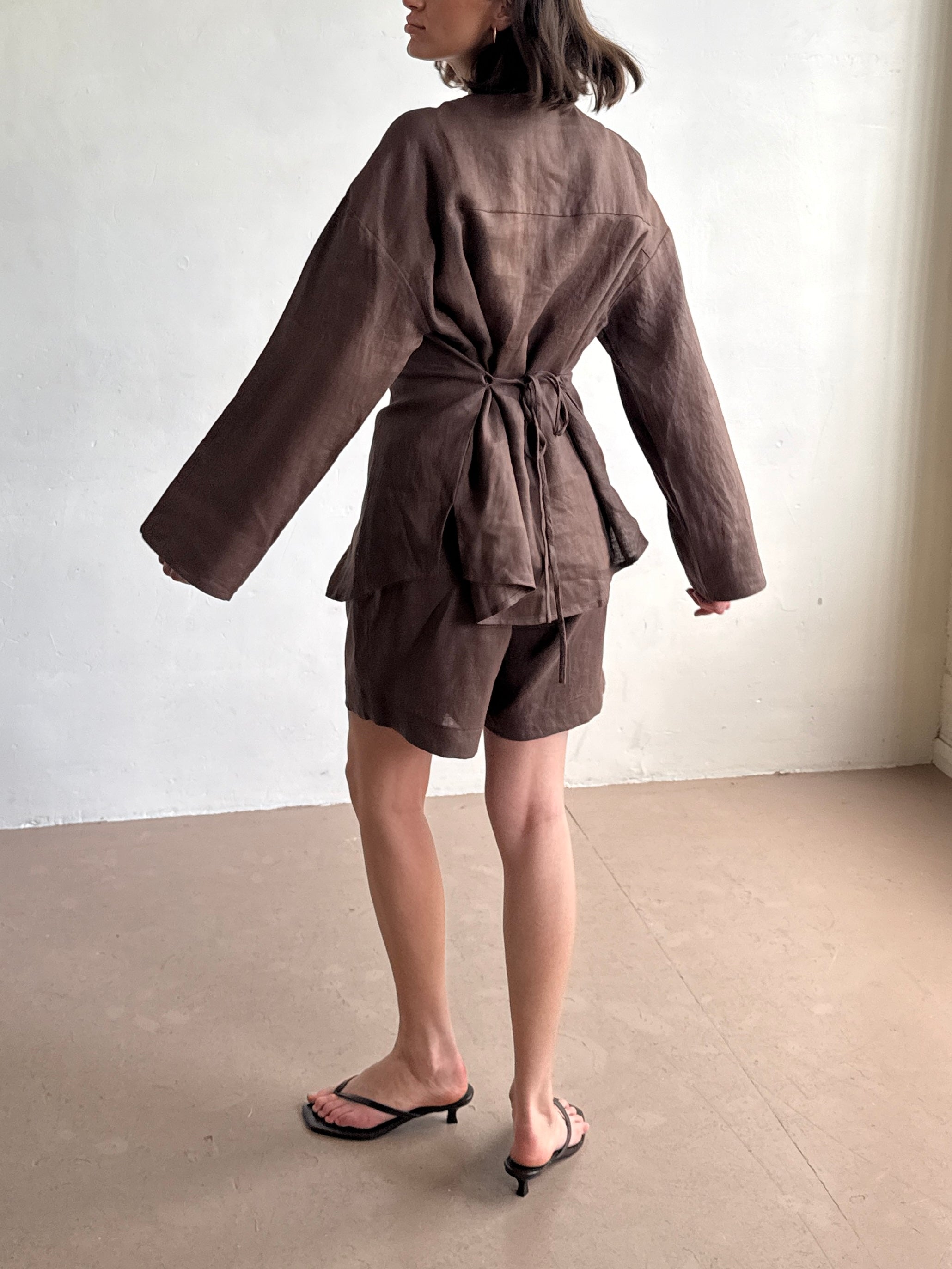 The Daphne Shirt in Brown FUCHSIA SHAW